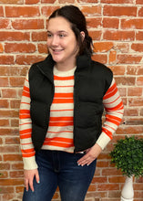 Orange & Cream Stripe Pullover