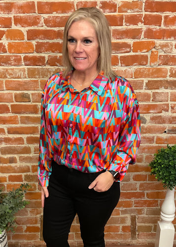 Silky Multi Color Top