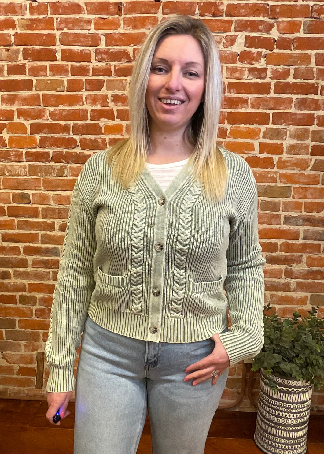 Flag & Anthem Sage Braided Cardigan