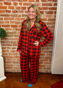 Red & Black Buffalo Plaid Pajama Set