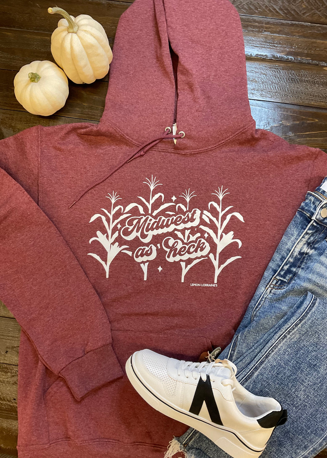 Heather Maroon Midwest Hoodie