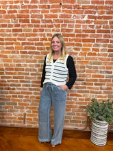 Black & White V-Neck Vest