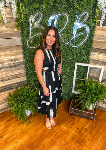 Black & White Cutout Dress