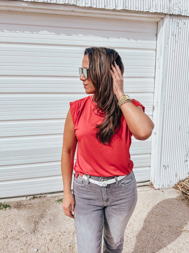 Flag & Anthem Red Fresno Top