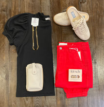 Ribbed Puff Sleeve Top (Multiple Colors)