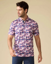 Red, White, & Navy Camo Polo