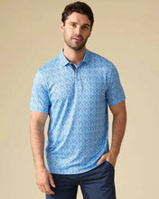 Light Blue Golf Club Print Polo