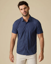 Navy, Red, & White Star Button Down