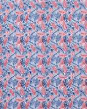 White Polo with Red & Navy Leaf Print