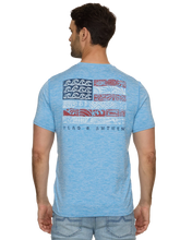 Bright Blue Coastal Americana Tee