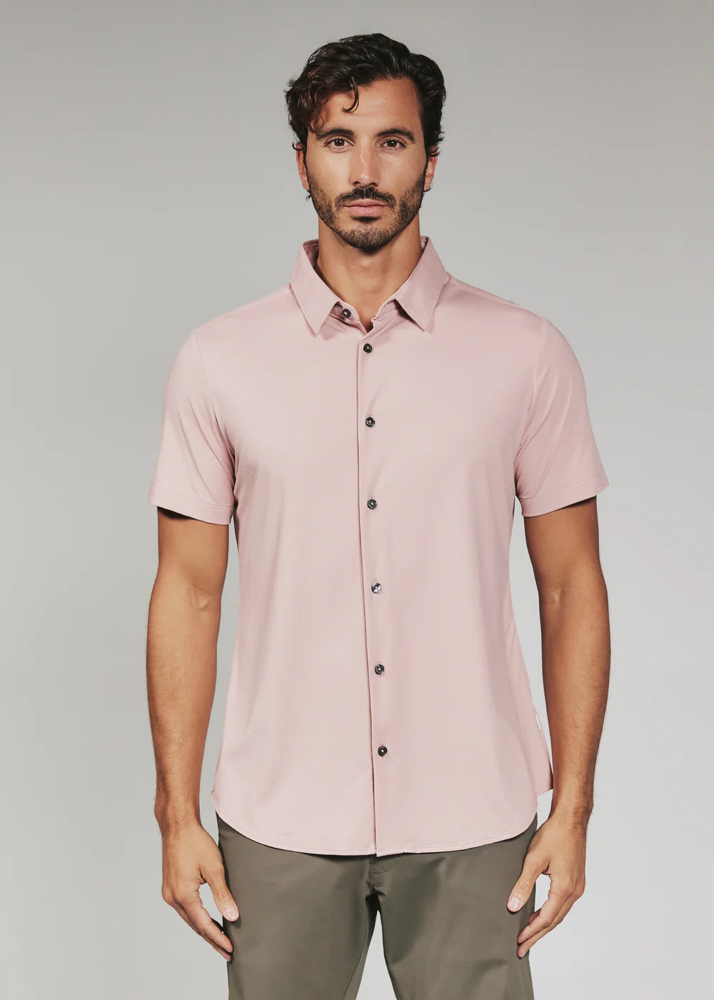 7 Diamonds Dusty Rose Azores Short Sleeve Shirt – Brick Road Boutique
