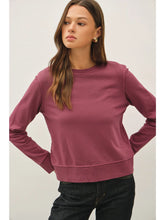 Merlot Cotton Fleece Crewneck