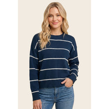 Blanket Stitch Striped Sweater (Multiple Colors)