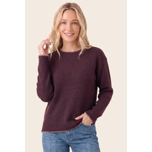 Blanket Stitch Solid Sweater