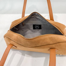 Sally Suede Barrel Shoulder Bag: Black