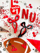 Red & White Bow Claw Clip