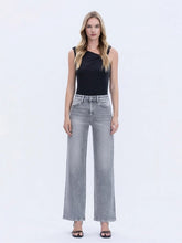 High Rise Grey Wide Leg Jeans