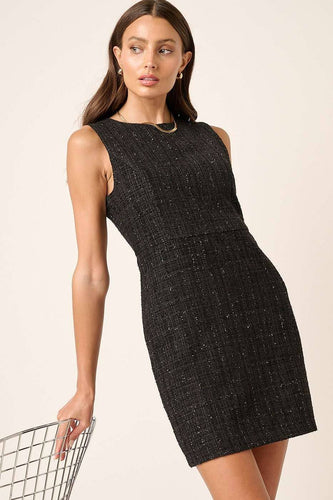 Black Tweed Mini Dress