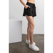Black Tulip Side Hem Shorts