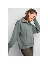 Sage Green Quarter Zip Pullover