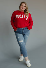 XXL Red & White Merry Sweater