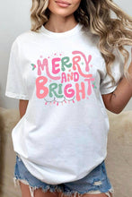 Merry and Bright Graphic Garment Dyed Tee: BERRY / S