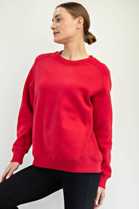 Red French Terry Sweatshirt