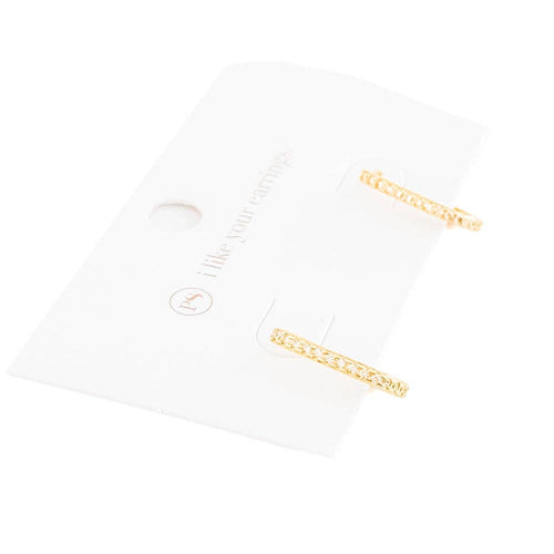 Petra U Hoop Diamond Earrings - WATERPROOF: Gold