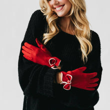 Bow Gloves: Red