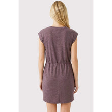 Light Plum Drawstring Waist Dress