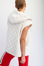 Bone Quilted Hoodie Vest