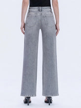 High Rise Grey Wide Leg Jeans
