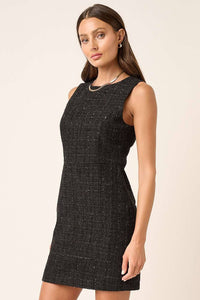 Black Tweed Mini Dress