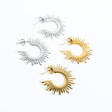 Sunburst Hoop Earring - WATERPROOF: Gold
