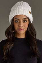 White Chunky Knit Beanie