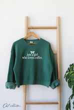 Just a Girl Who Loves Coffee Cropped Sweatshirt