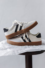 Striped Lace-up Canvas Sneakers