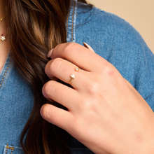 Rosie Dainty Crystal Adjustable Ring: 8/9
