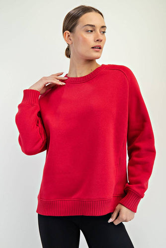 Red French Terry Sweatshirt