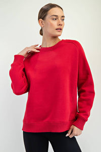 Red French Terry Sweatshirt