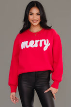 Red & White Merry Sweatshirt