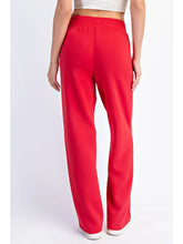 Red Pintuck Scuba Pants