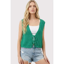 Green Double Bow Sweater Cardigan
