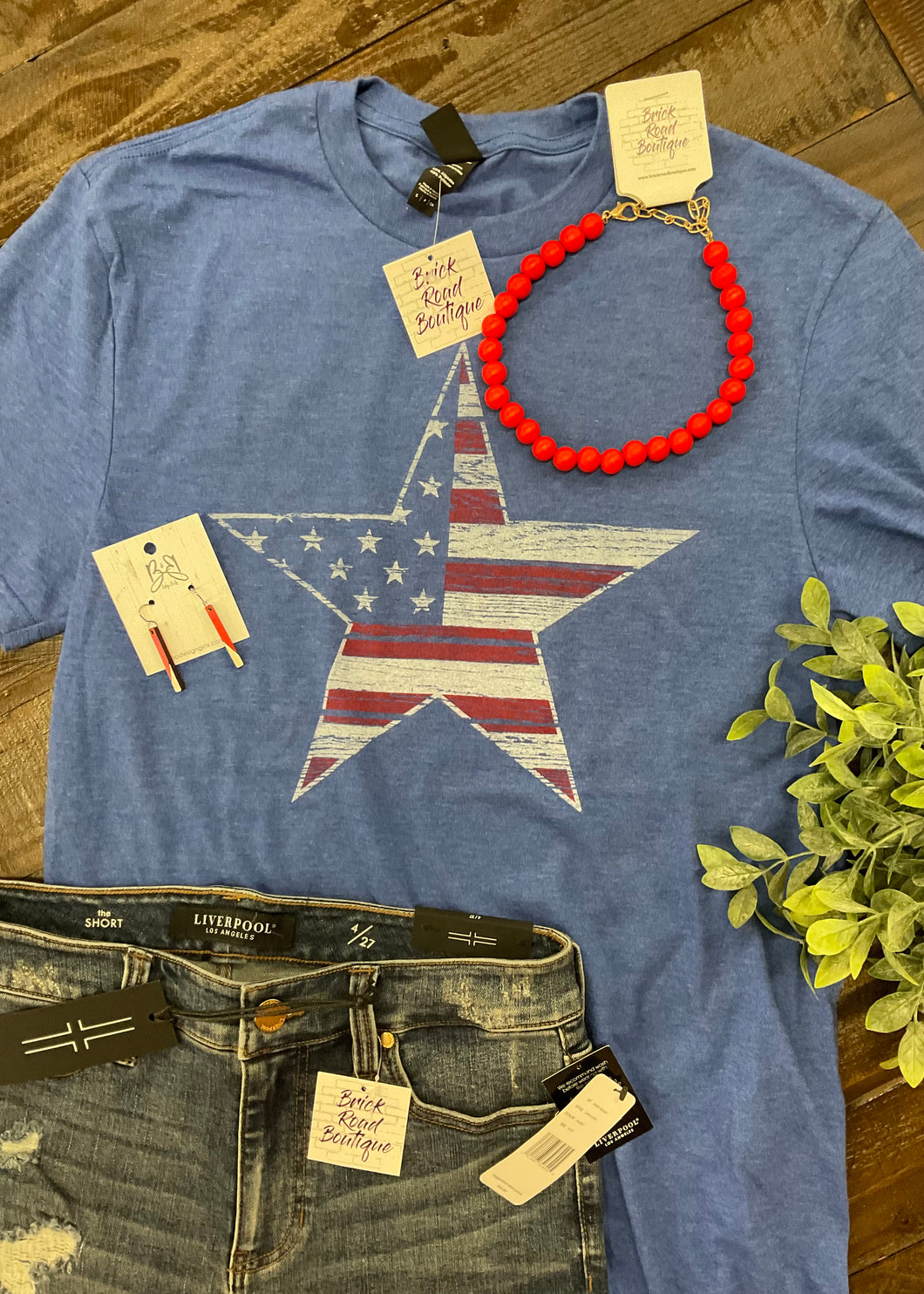 Red, White, & Blue Star Tee