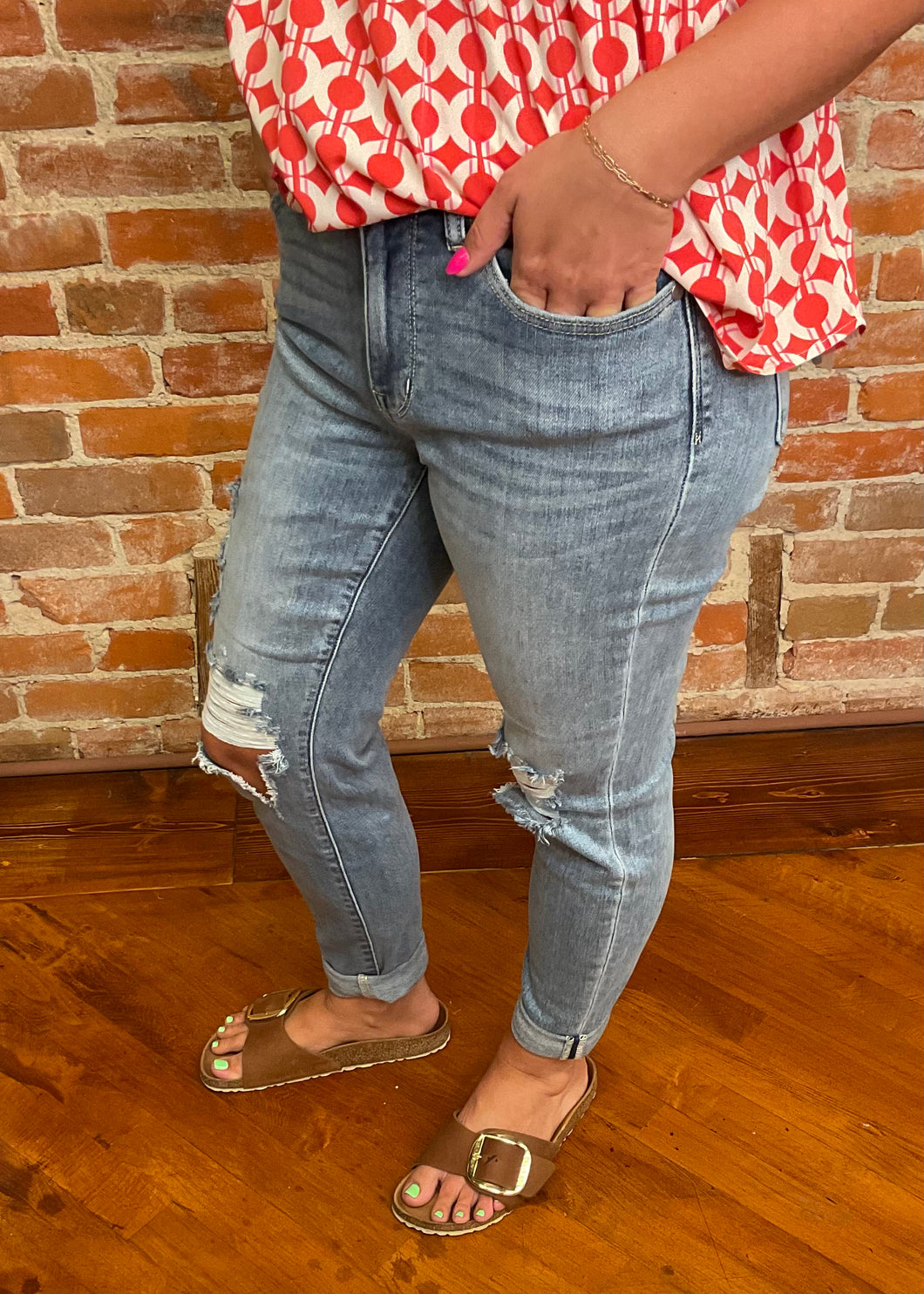 Judy Blue Distressed Boyfriend Cut