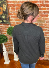 Thread & Supply Black Heather Button Up