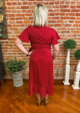 Red Polka Dot Wrap Dress