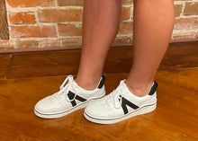 White Sneaker with V Detail (Multiple Colors)
