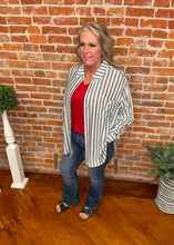 Black & White Striped Long Sleeve Top