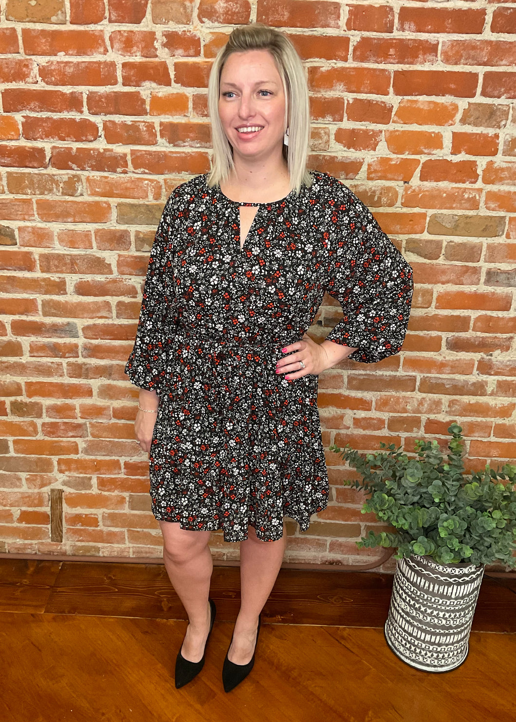 Floral Print Mini Dress